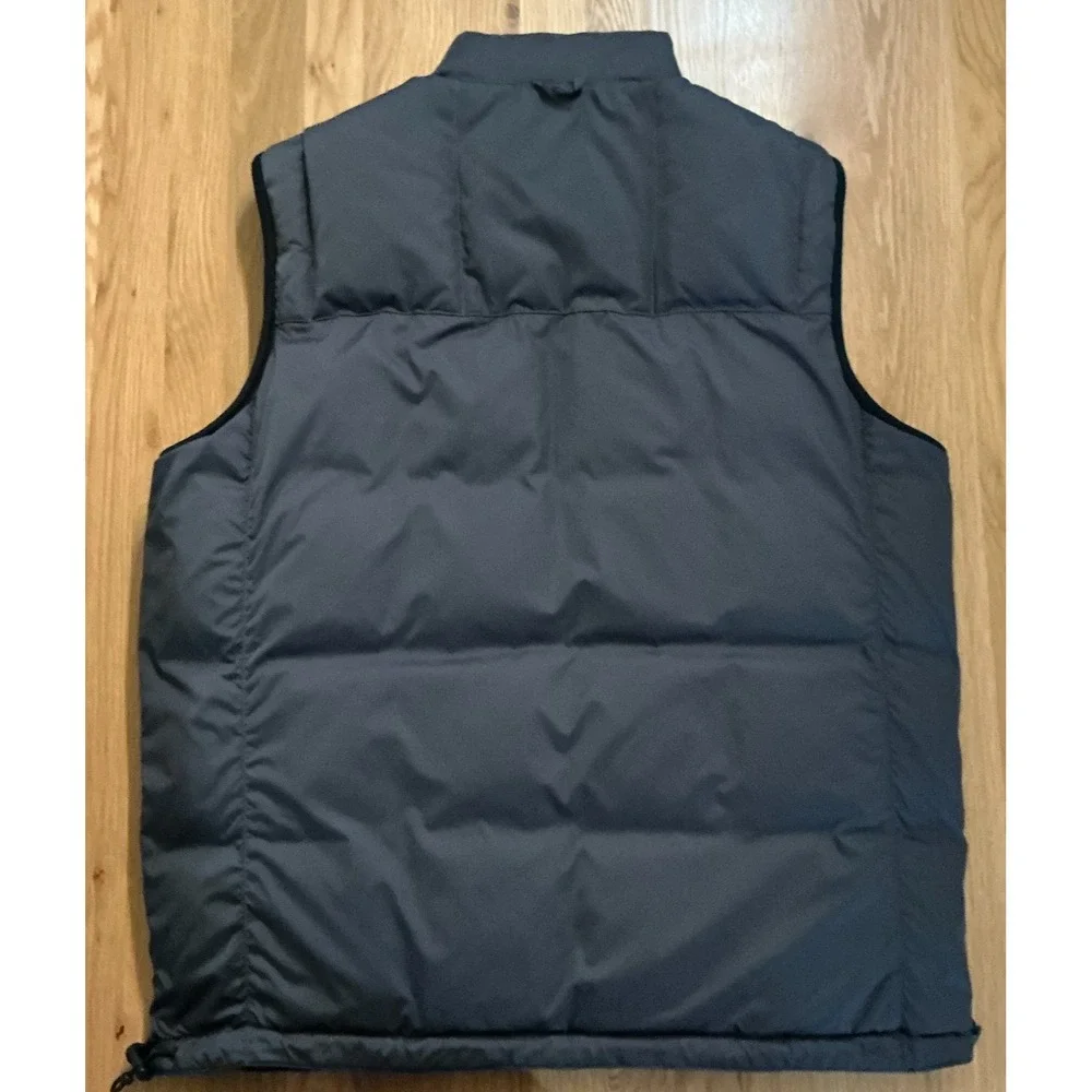 Eddie Bauer Reversible Goose Down Puffer Vest Black Gray Men's M - Picture 6 of 10